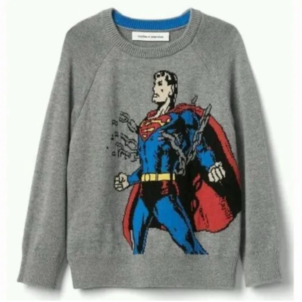 BABY GAP x JUNKFOOD Superman Knit Pullover Sweater - 4